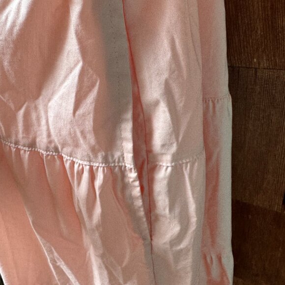 Ralph Lauren Pale Pink Ruffle Trimmed Short Sleeve Tiered Dress in Women's 16 - Picture 5 of 10